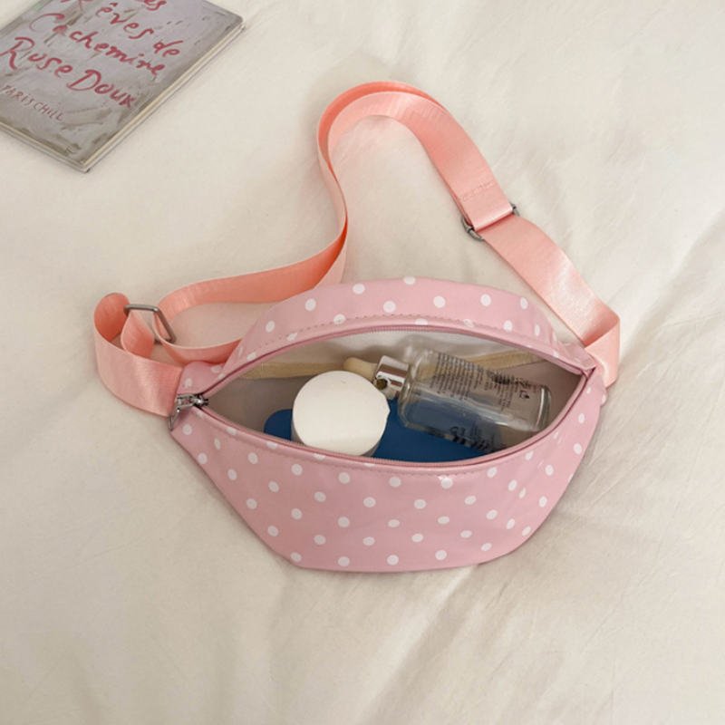 Sacs Banane Et Sacs Ceinture Pour Femmes, Style Décontracté, Imprimés À Pois Unis, En Pu De Qualité Supérieure, Style Est-Ouest Image4