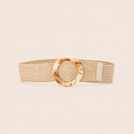 Ceinture tissée en PP, coloris uni dégradé, style bohème ethnique