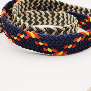 Ceinture En Nylon Tissé, Coloris Uni À Rayures Multicolores, Série Simple h5 Image5