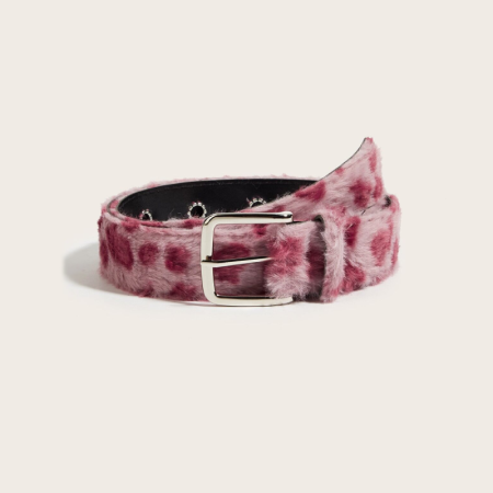 Ceinture en similicuir imprimé léopard, couleur unie, style décontracté, série simple