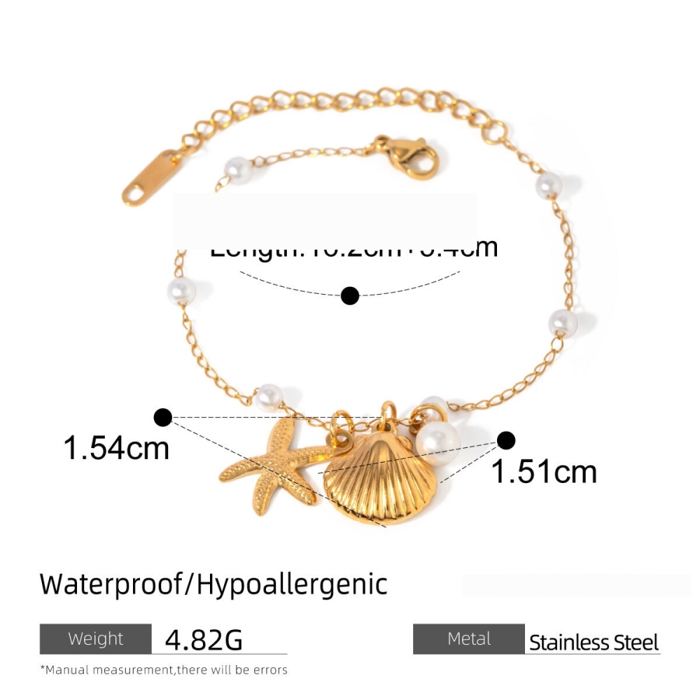 Nouveaux Accessoires De Perles De La Série Ocean Française, Nouveaux Produits, Mode Transfrontalière Européenne Et Américaine, Collier De Coquillages D'Étoiles De Mer Assortis 