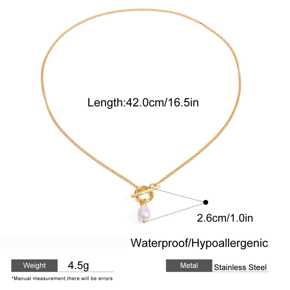 Collier Avec Pendentif Géométrique En Acier Inoxydable Plaqué Or Pour Femme, Série Simple, 1 Pièce h5Image2