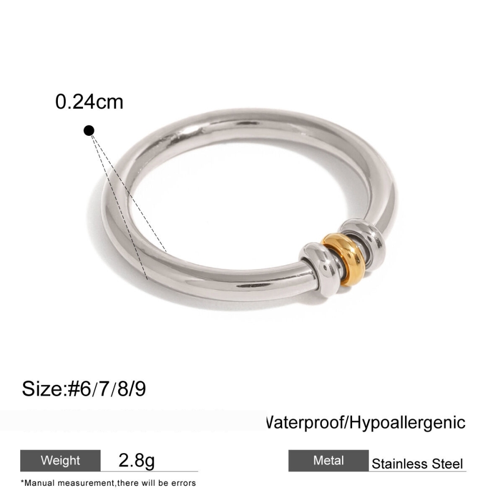 Bagues Minimalistes, Légères Et Étanches En Acier Inoxydable Pour Femmes Image2