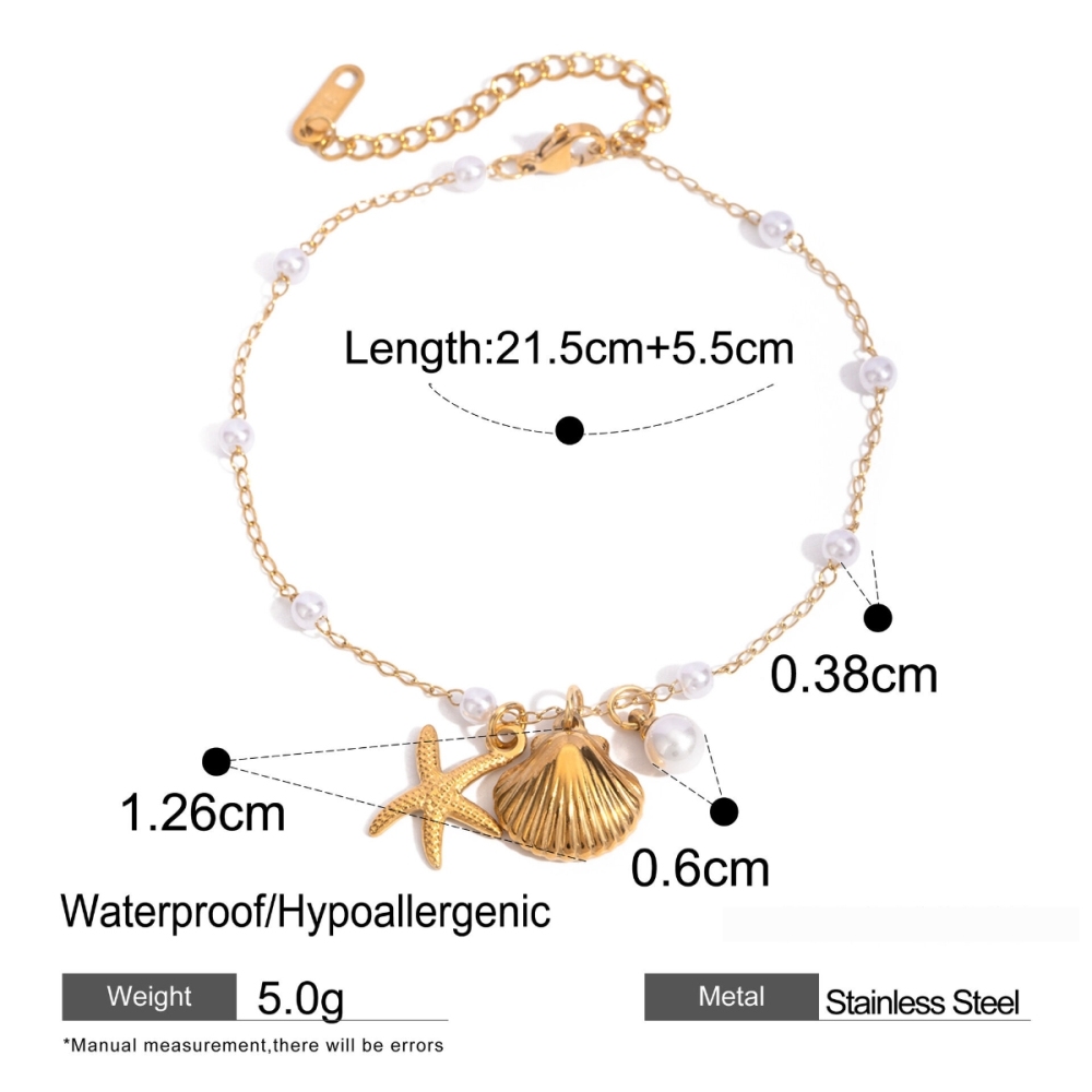 1 Paire De Bracelets De Cheville Pour Femme En Acier Inoxydable Plaqué Or , Motif Tortue De Vacances, Série Simple 