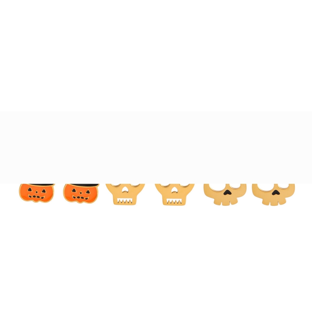 1 Ensemble De Boucles D'Oreilles D'Halloween En Acier Inoxydable Étanches 