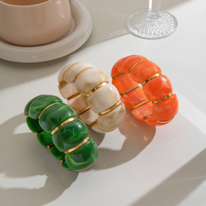 Bracelets Élastiques Étanches En Résine Et Acier Inoxydable Pour Femmes h5 Image5