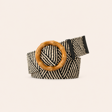Ceinture décorative tissée en PP à rayures unies, style bohème ethnique, série bohème 2