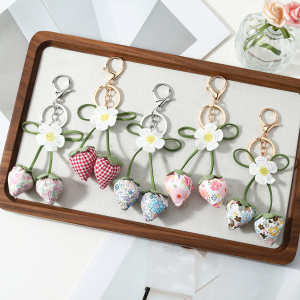 Breloques De Sac En Alliage Fraise, Nœud Papillon Et Fleur Douce, Série Simple h5 Image3