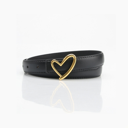 Ceinture en cuir PU unie Simple Series Daily Heart