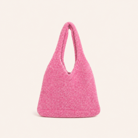 Sac à bandoulière carré pour femme, style décontracté, en laine tissée duveteuse unie, mélange de laine et de polyester. 2