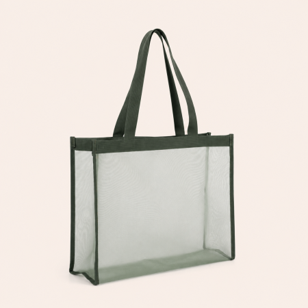 Sac cabas carré pour femme en PVC/PP tissé transparent ajouré, style décontracté 2