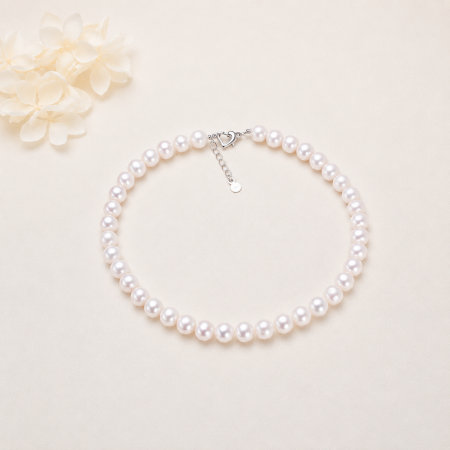 Collier de perles d'eau douce pour femme, collection Simple et Élégante