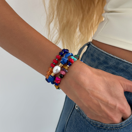 Ensembles de bracelets pour femmes en perles de résine et corde