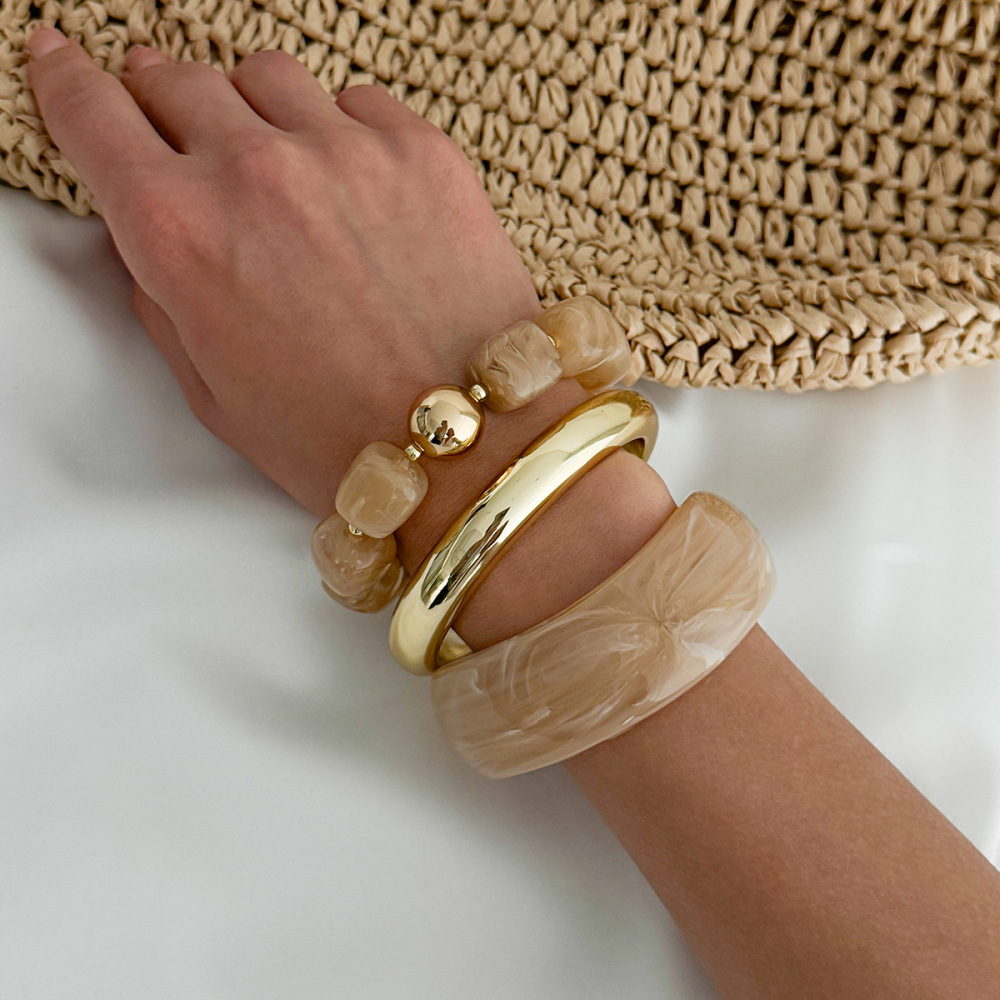 Ensembles De Bracelets Pour Femmes En Perles De Résine À Dégradé De Couleurs h5Image2