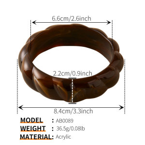 Bracelets Pour Femmes En Résine À Dégradé De Couleurs h5 Image4