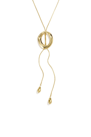 Collier Long En Acier Inoxydable, Forme Irrégulière, Collection Simple Daily Simple, Bijoux Pour Femmes h5 Image4