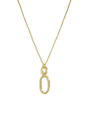 Colliers Pendentifs En Acier Inoxydable, Forme Elliptique, Collection Simple Daily Simple, Bijoux Pour Femmes h5 