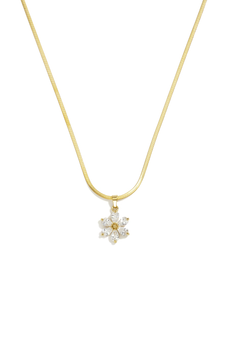 Colliers pendentifs en acier inoxydable, collection Fleur Simple Daily Simple, bijoux pour femmes