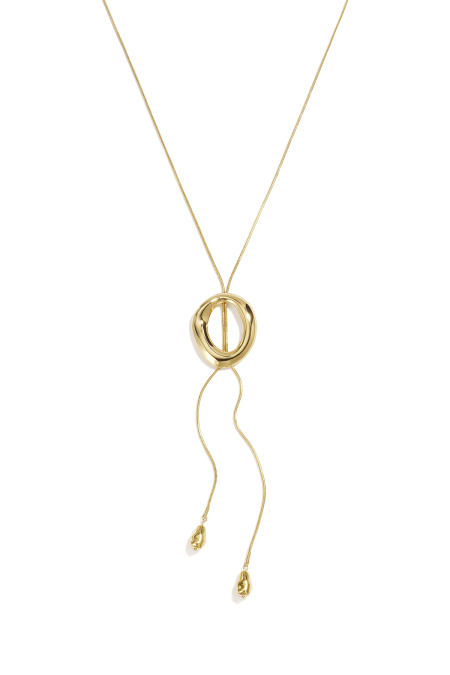 Collier long en acier inoxydable, forme irrégulière, collection Simple Daily Simple, bijoux pour femmes