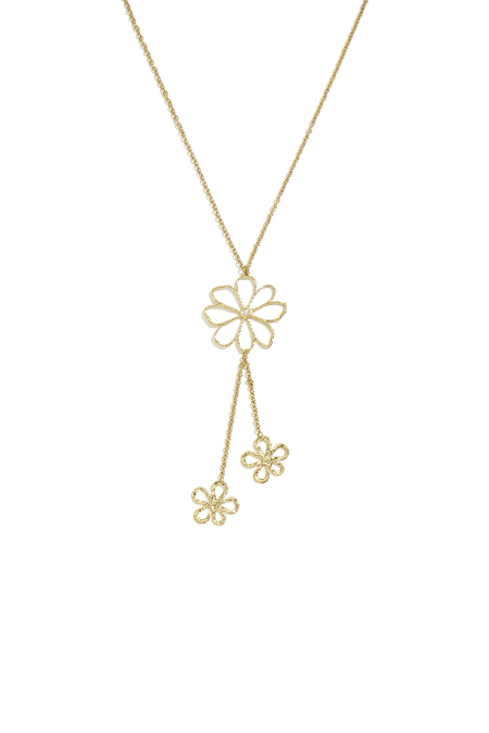 Colliers pendentifs en acier inoxydable, collection Fleur, style quotidien et simple, bijoux pour femmes
