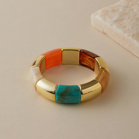 Bracelets CCB pour femmes en résine patchwork simple