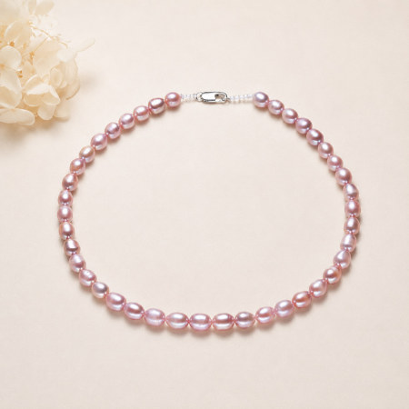 Collier de perles d'eau douce pour femme, collection Simple et Élégante 2