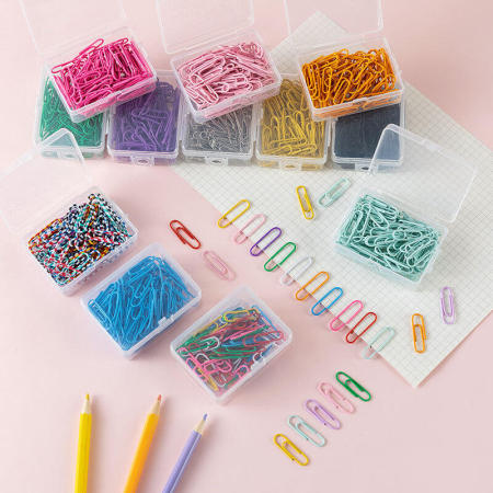 1 Coffret de pinces à cheveux métalliques simples, rayures et couleurs assorties, pour un usage quotidien