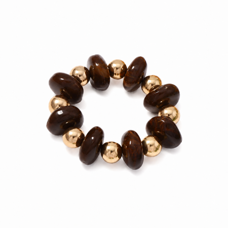 Bracelets de perles pour femmes, collection romantique, élégants, de forme irrégulière et de couleurs assorties, en résine. 2