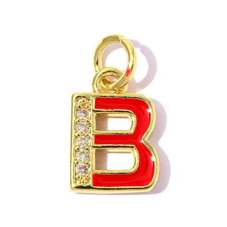 Pendentifs femme simples à faire soi-même, lettres, couleur cuivre et or 2