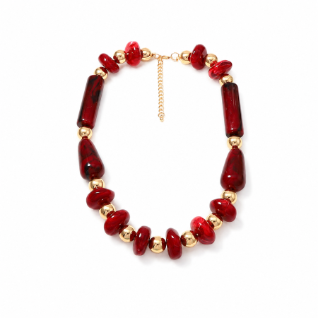 Colliers de perles en résine pour femmes, collection luxueuse rétro, formes irrégulières