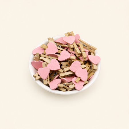 Série Simple Quotidienne Pinces à cheveux en bois Fleur Cœur Étoile