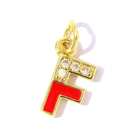 Pendentifs pour femmes, collection Simple Series DIY, lettres, couleurs mélangées, cuivre et or 2