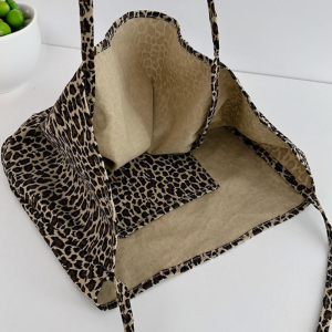 Sacs Fourre-Tout Pour Femmes En Toile Imprimée Léopard Style Décontracté h5 Image4