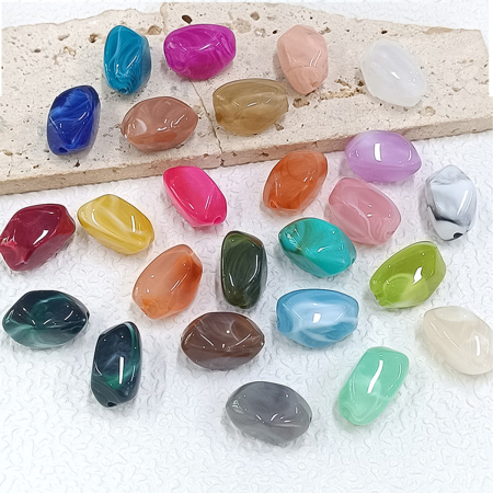 Perles acryliques de forme irrégulière et de couleur dégradée