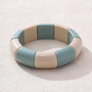 Bracelets Perlés Simples En Résine De Couleurs Mélangées Pour Femmes h5