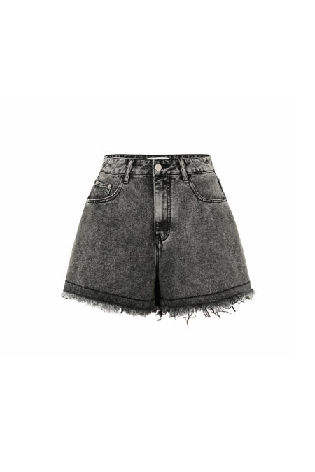 Short en jean à volants 2