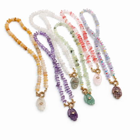 Colliers de perles en cristal pour femmes, collection romantique, aux formes irrégulières et délicates