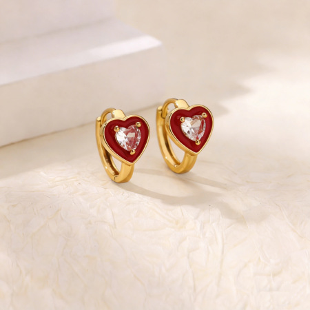 Boucles d'oreilles créoles pour femmes, collection Luxueuse, forme simple et irrégulière, couleur cuivre doré