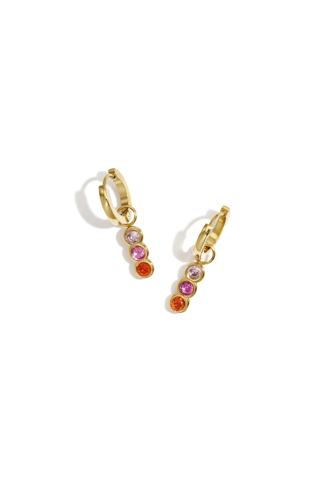 Boucles d'oreilles pendantes en acier inoxydable, style rond, collection décontractée et simple pour femmes