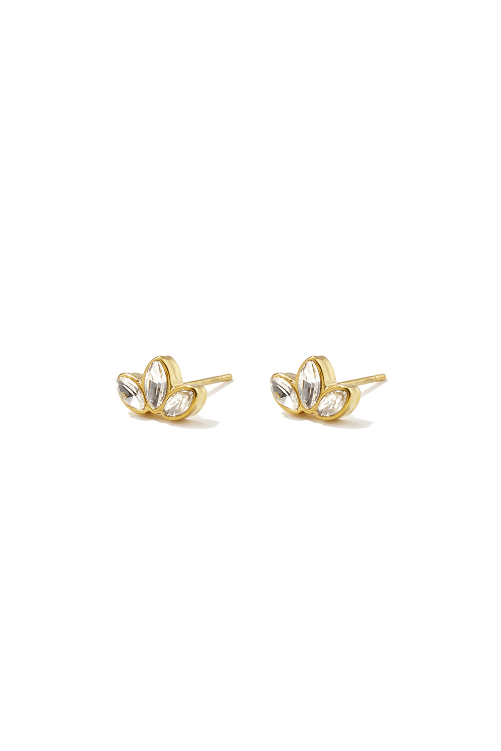 Boucles D'Oreilles Puces En Acier Inoxydable, Style Feuille, Collection Daily Simple, Bijoux Pour Femmes