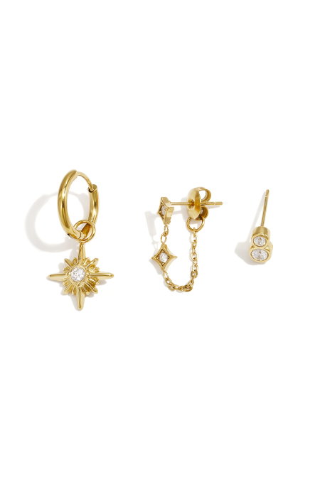 Boucles d'oreilles en acier inoxydable, forme géométrique, collection simple pour le quotidien, bijoux pour femmes