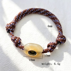 Bracelets Tressés Pour Femmes, Style Ethnique Rétro, Forme Elliptique, Ornés De Zircon. h5 Image4