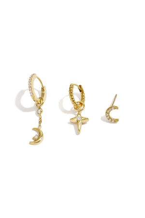 Boucles D'Oreilles En Acier Inoxydable Moon Simple Daily Simple Series Bijoux Pour Femmes h5 