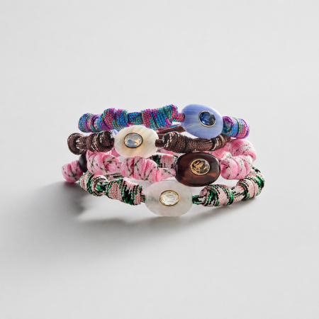 Bracelet tressé pour femme, collection romantique rétro, forme elliptique, pierres naturelles, zircon couleur or.
