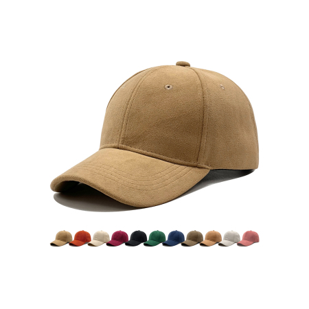 Casquette de baseball simple en imitation daim de couleur unie 2