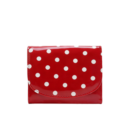 Portefeuilles et porte-cartes carrés pour femmes, style décontracté, sans pois, en PU 2