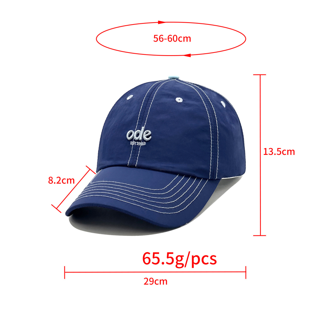 Casquette De Baseball Décontractée En Polyester De Couleur Mélangée Avec Broderie. Image5