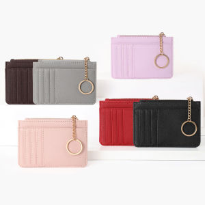 Portefeuilles Et Porte-Cartes Carrés Pour Femmes, Style Décontracté, Couleur Unie, En Pu h5 Image5