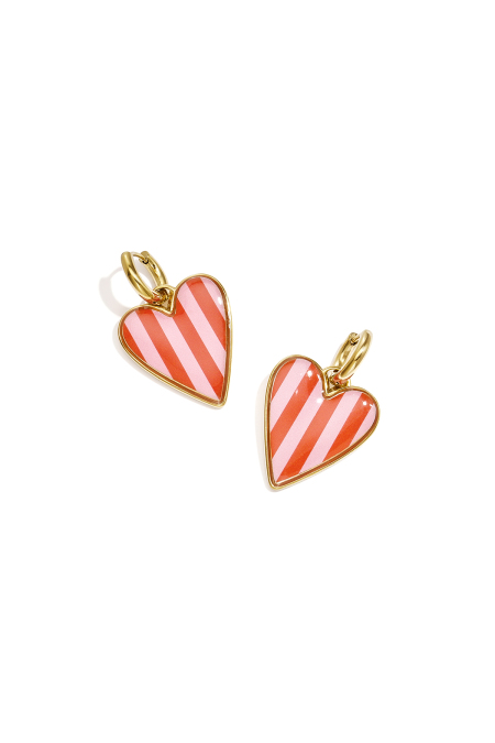 Boucles d'oreilles pendantes en acier inoxydable en forme de cœur, collection Daily Simple, bijoux pour femmes