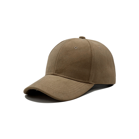 Casquette de baseball simple en imitation daim de couleur unie